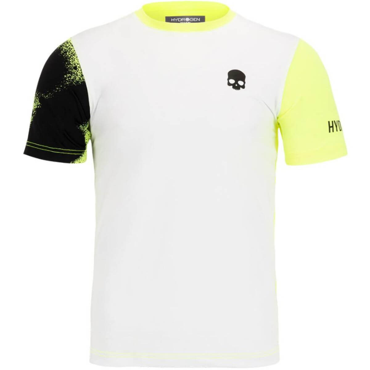 Camiseta deportiva bicolor con logotipo estampado