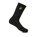 Calcetin Crew Negro D3 Tilki Lehinde - Amarillo Fluor