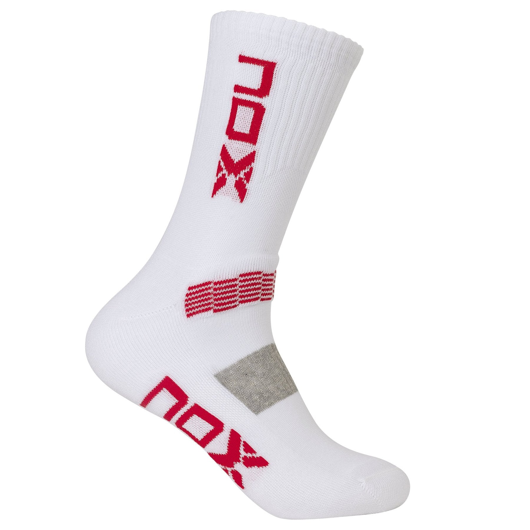 Calcetín Nox Blanco Logo Vertical Rojo 39-45 - Sur Sports