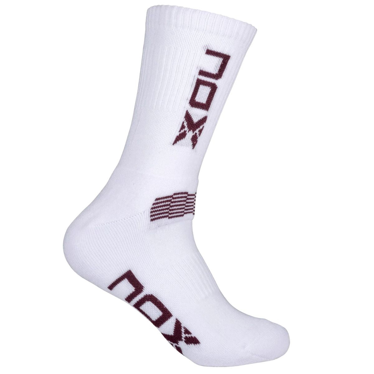 Calcetin Nox Blanco Logo Vertical Granate Talla 3945 - Sur Sports