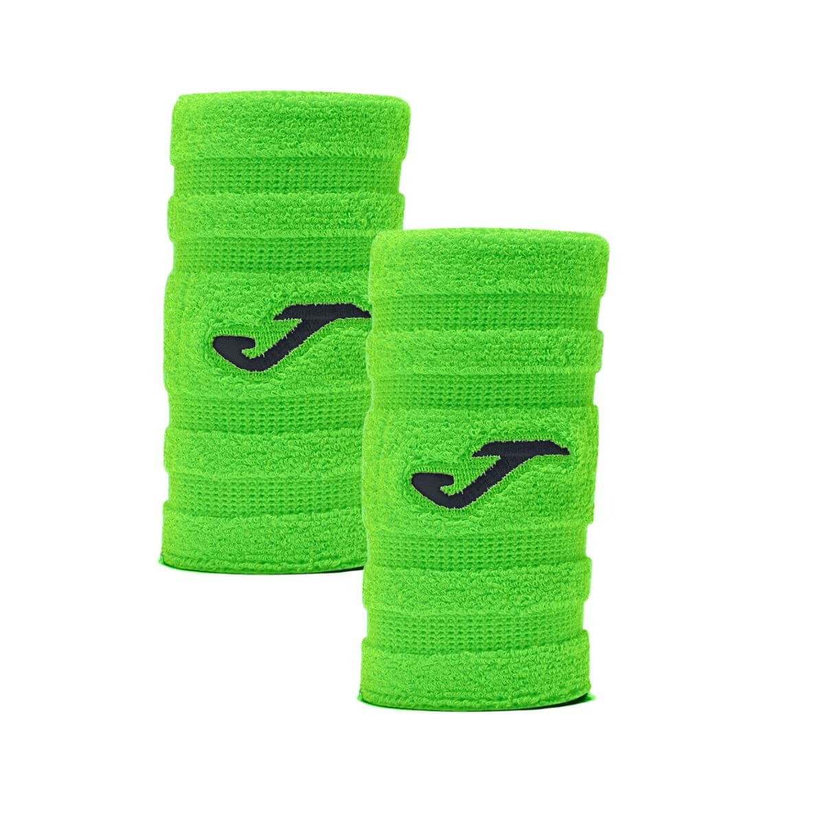 Muñequera Joma Slam Pro Relieves Verde Fluor Logo Negro X2