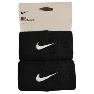Muñequera Nike Premier Negra Logo Blanco X2 - Sur Sports