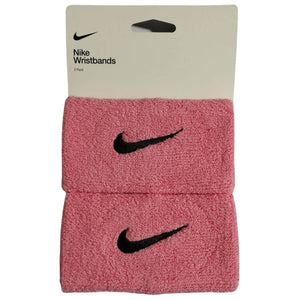 Muñequera Nike Premier Rosada Logo Negro X2