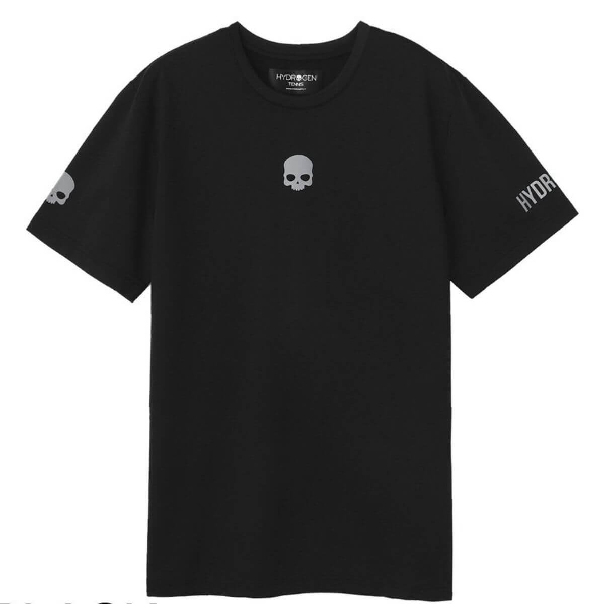 Polera Hydrogen Básica Técnica Negra Logo Centro Hombre