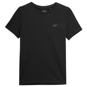 Polera 4F Niño Negra Lisa