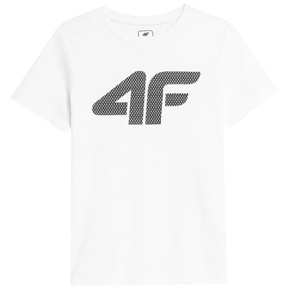 Polera 4F Niño Blanca Logo Centro