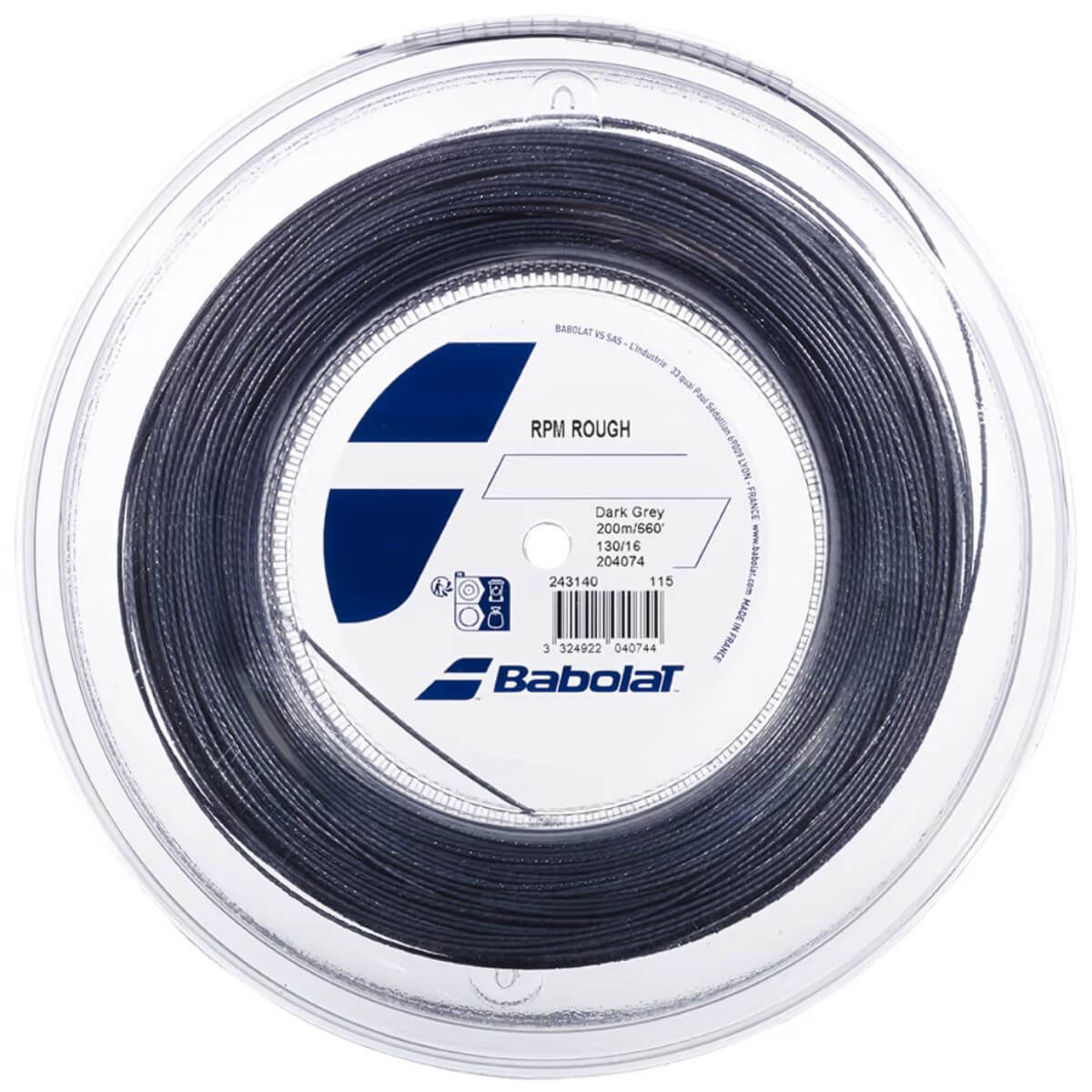 Rollo de Cuerda Babolat RPM Rough Gris Force (200m)