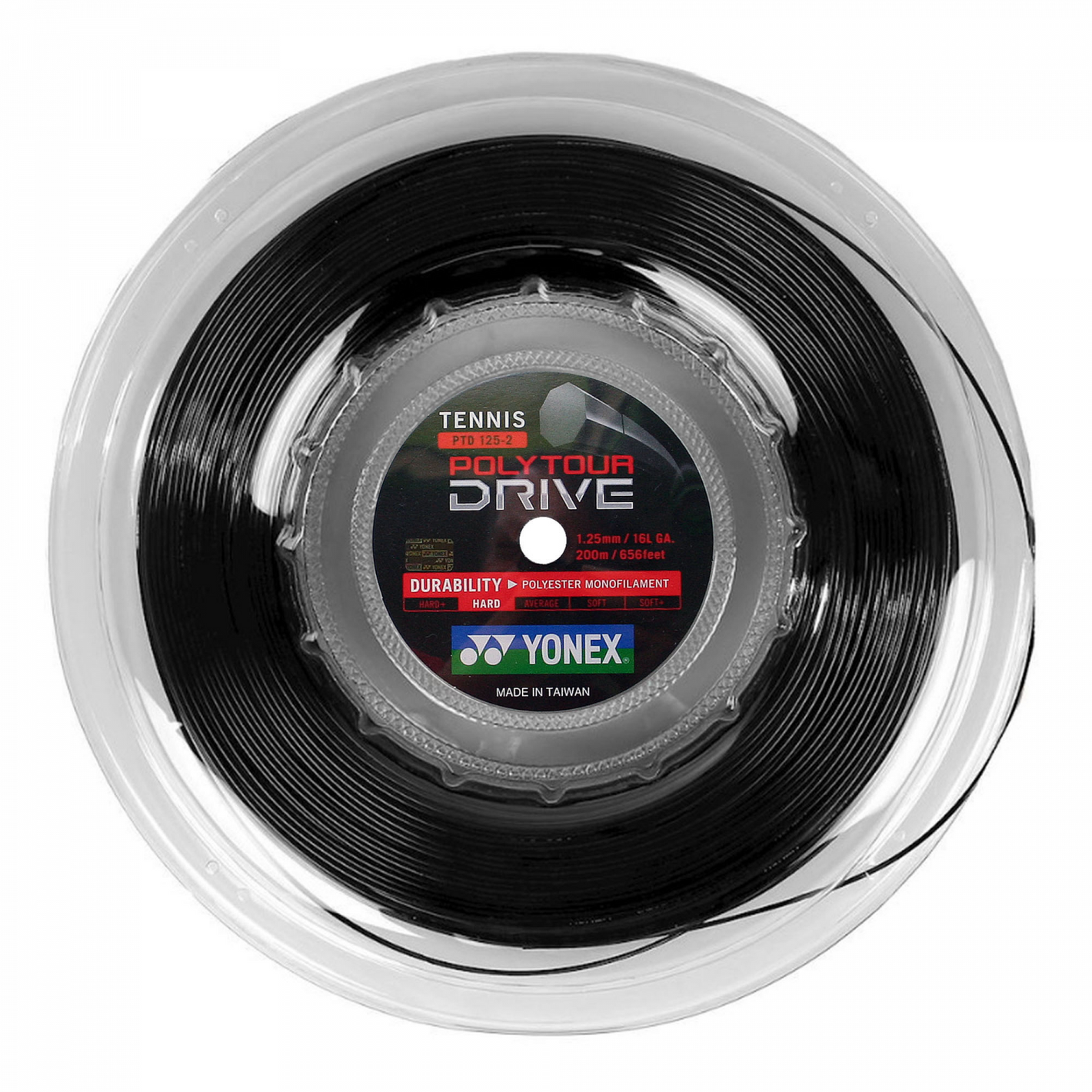 Rollo de Cuerda Yonex Poly Tour Drive Negro (200m)