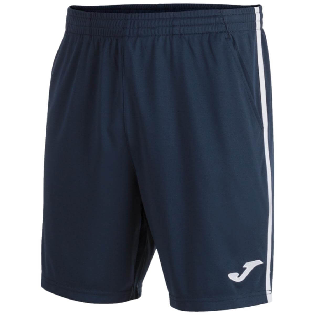 Short Joma Open III Azul Marino Franjas Blancas