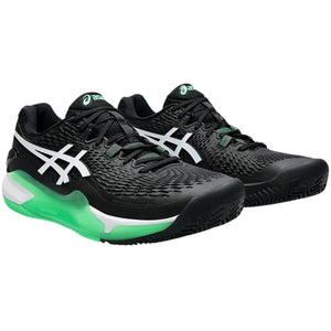 Zapatilla Hombre Asics Gel Resolution 9 Clay Black New Leaf