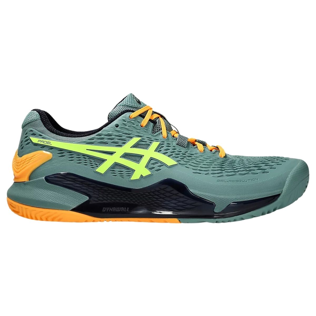 Zapatilla Hombre Asics Gel Resolution 9 Padel Celadon Safety Yellow