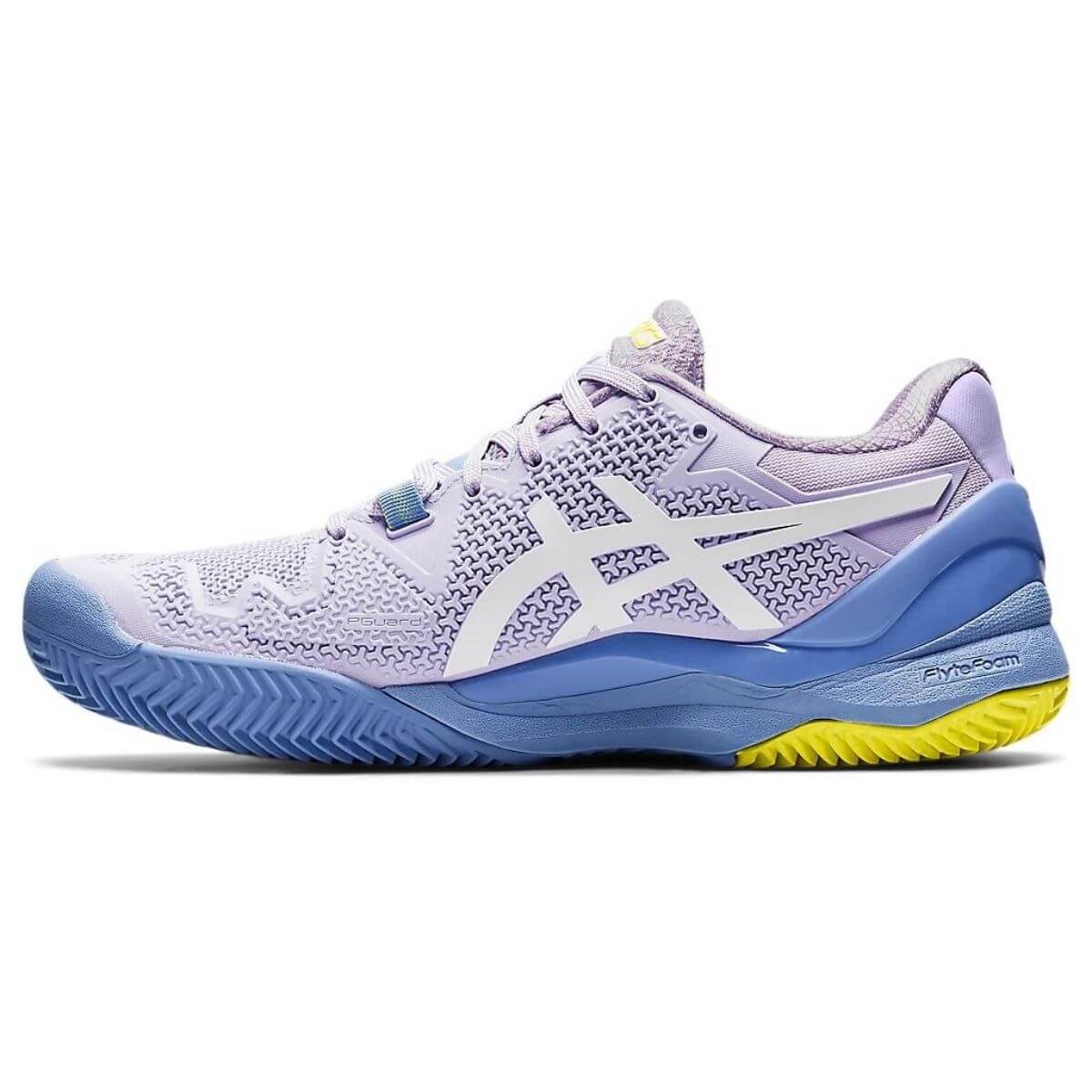 Zapatilla Asics Mujer Gel Resolution Clay Lila Blanco