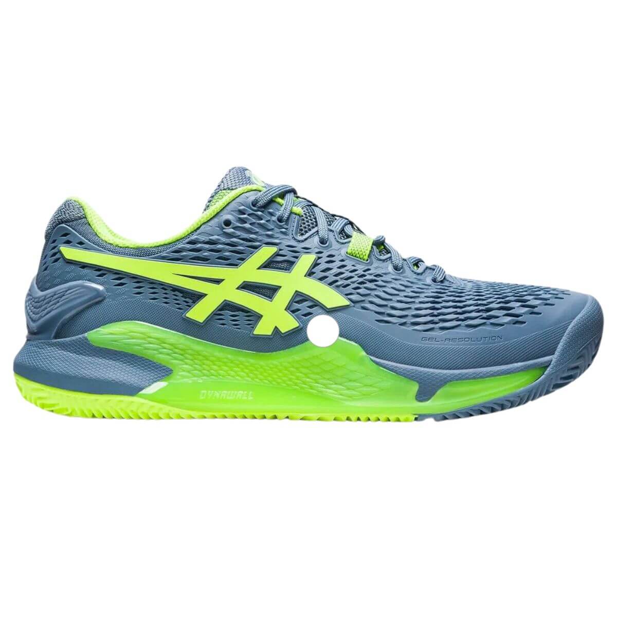 Zapatilla Asics Gel Resolution 9 Clay Steel Blue Hazard Green