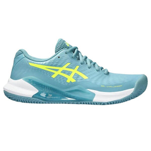 Zapatilla Asics Mujer Gel Challenger 14 Clay Gris Blue Safety Yellow