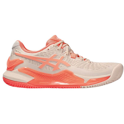 Zapatilla Asics Mujer Gel Resolution 9 Clay Pearl Pink Sun Coral