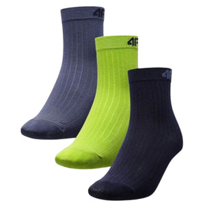 Calcetin 4F Junior Larga Gris, Verde Fluor, Azul Marino - Sur SportsAccesorios