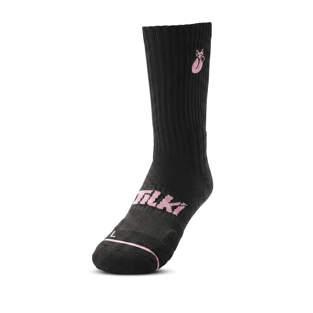 Calcetin Crew negro colores D4 Tilki Lehinde - Sur SportsVestuario