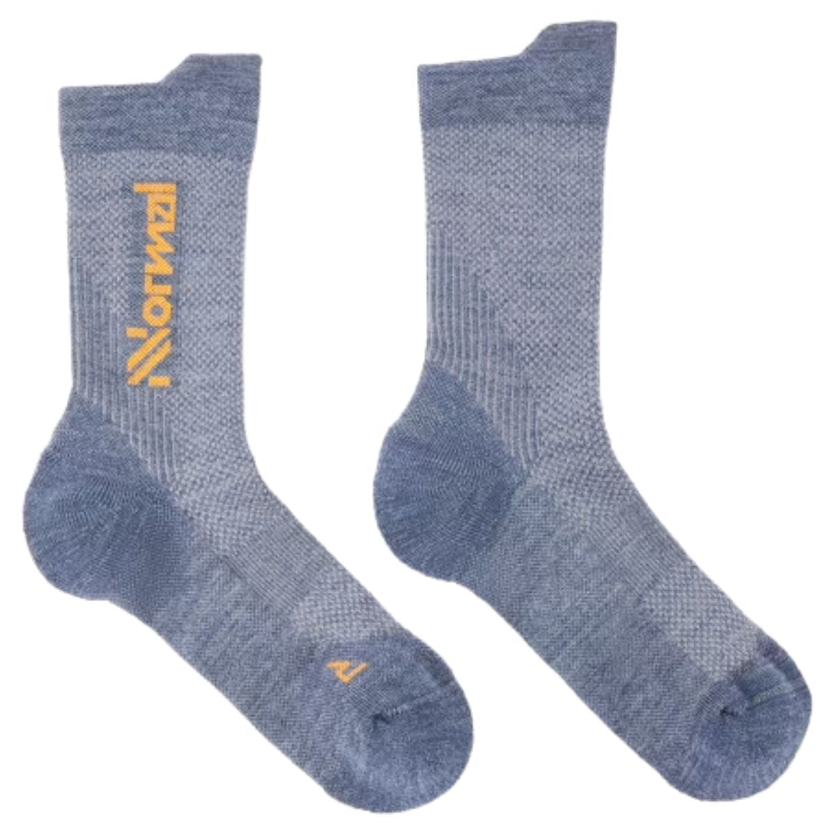 Calcetin NNormal Merino Gris Logo Naranja - Sur SportsAccesorios