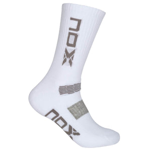 Calcetín Nox Blanco Logo Vertical Gris 39 - 45 - Sur SportsAccesorios