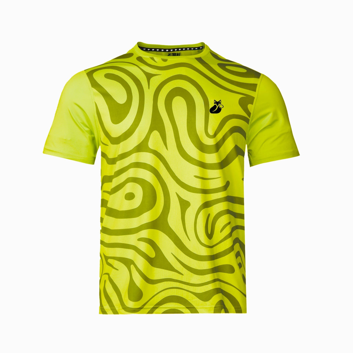 Polera Full Print Pro KIDS Tilki - Amarillo Fluor