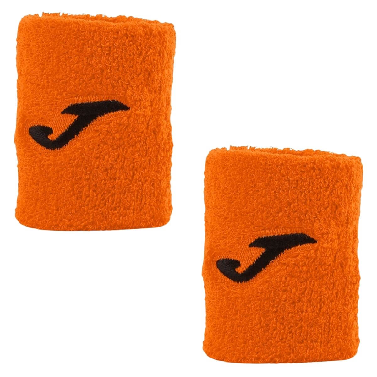 Muñequera Joma Corta Naranja Logo Negro X2