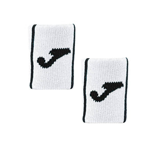 Muñequera Joma Game Corta Blanca Franjas Negras X2 - Sur SportsAccesorios