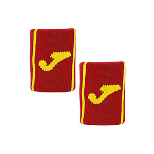 Muñequera Joma Game Corta Roja Franjas Amarillas X2 - Sur SportsAccesorios