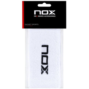 Muñequera Nox Larga Blanca Logo Negro X2 - Sur SportsAccesorios