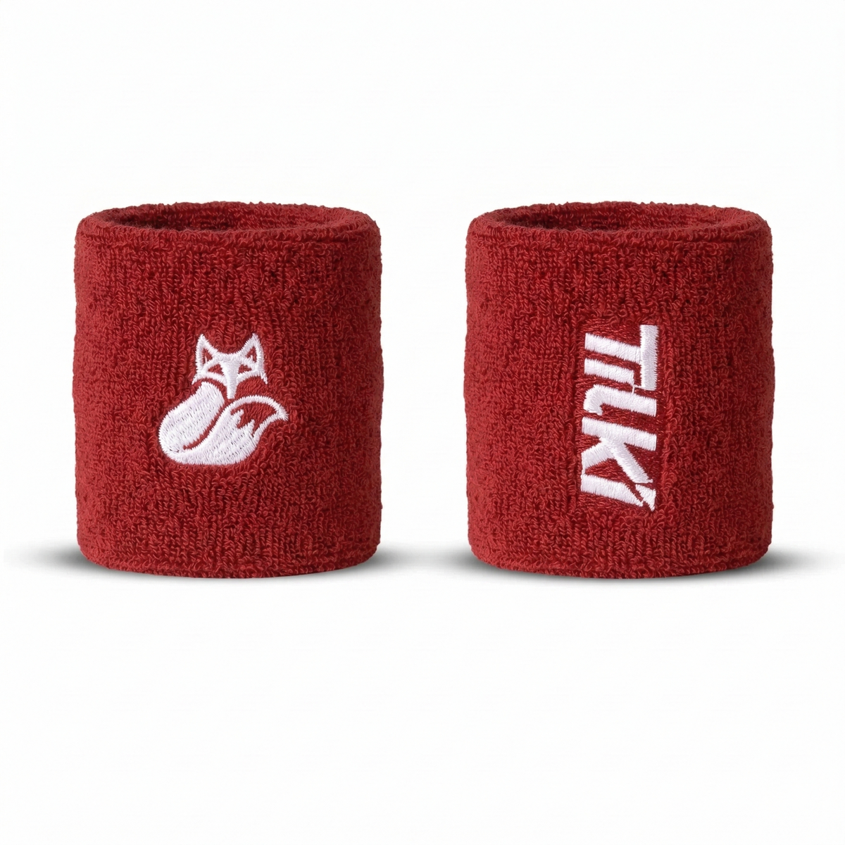 Muñequera Corta Algodón Basic Terry Tilki - Roja/Blanca