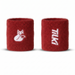 Muñequera Corta Algodón Basic Terry Tilki - Roja/Blanca