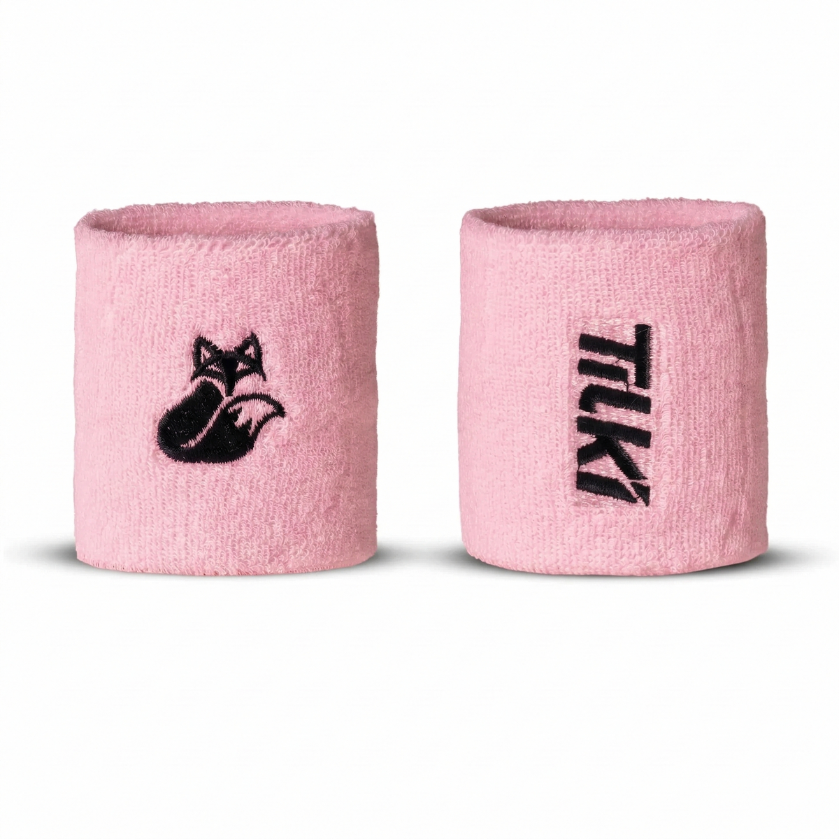 Muñequera Corta Algodón Basic Terry Tilki - Rosa/Negra