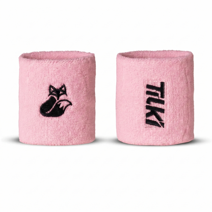 Muñequera Corta Algodón Basic Terry Tilki - Rosa/Negra
