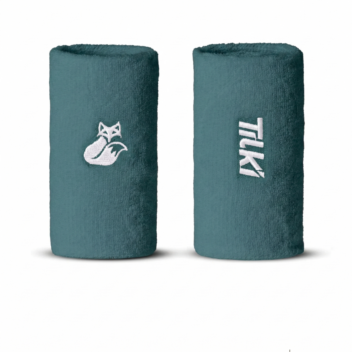 Muñequera Larga Algodón Basic Terry Tilki - Petróleo/Blanca