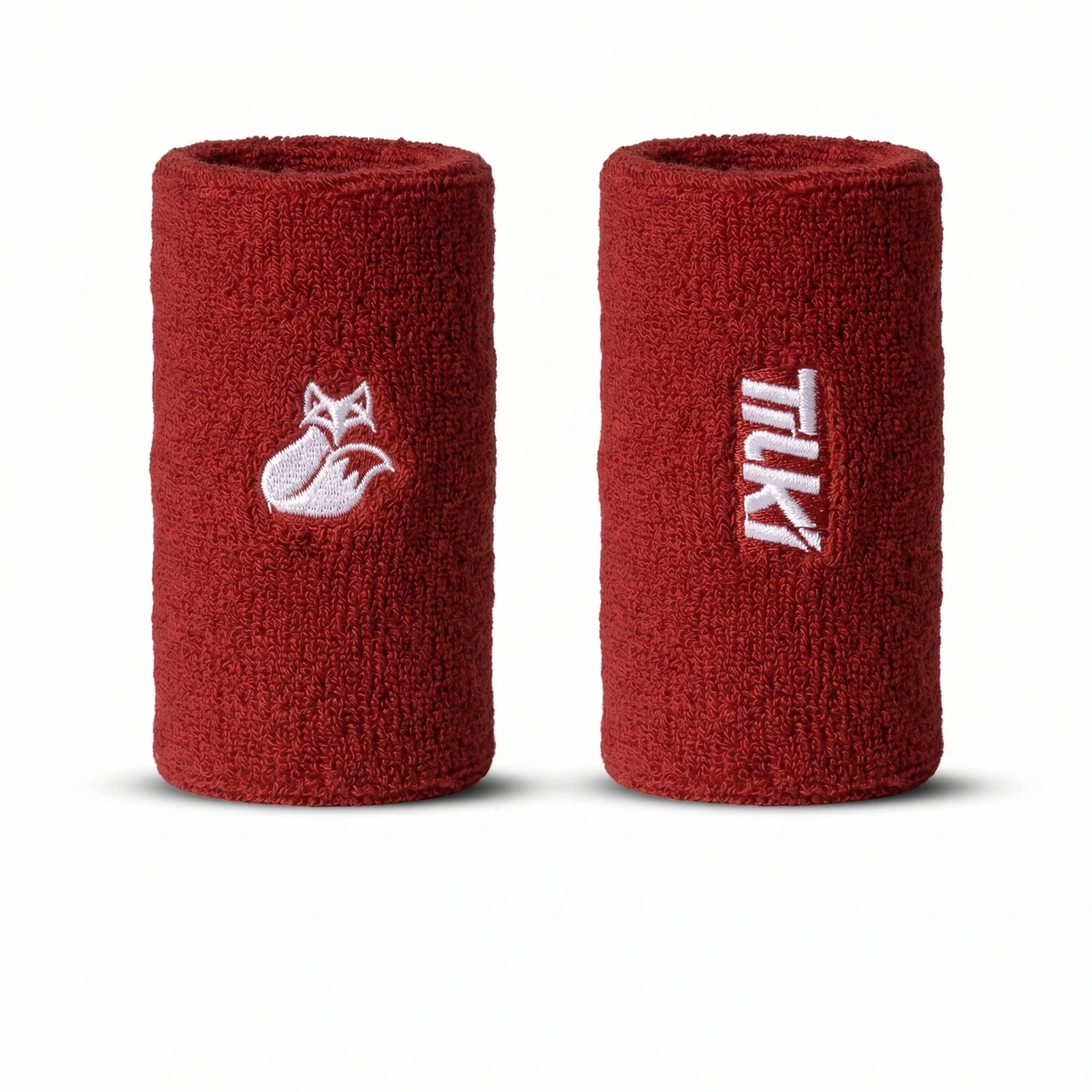 Muñequera Larga Algodón Basic Terry Tilki - Roja/Blanca