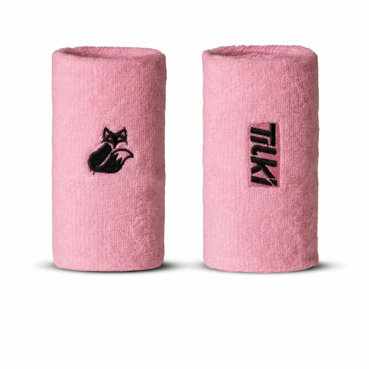 Muñequera Larga Algodón Basic Terry Tilki - Rosa/Negra