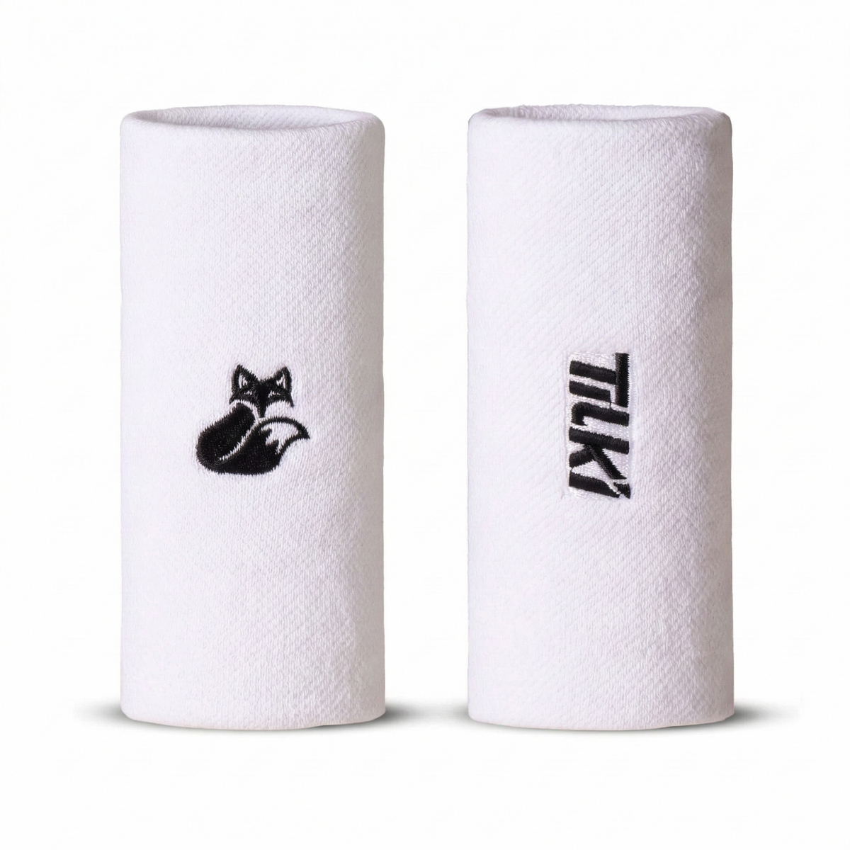 Muñequera XL Algodón Terry Interior Tilki - Blanca/Negra