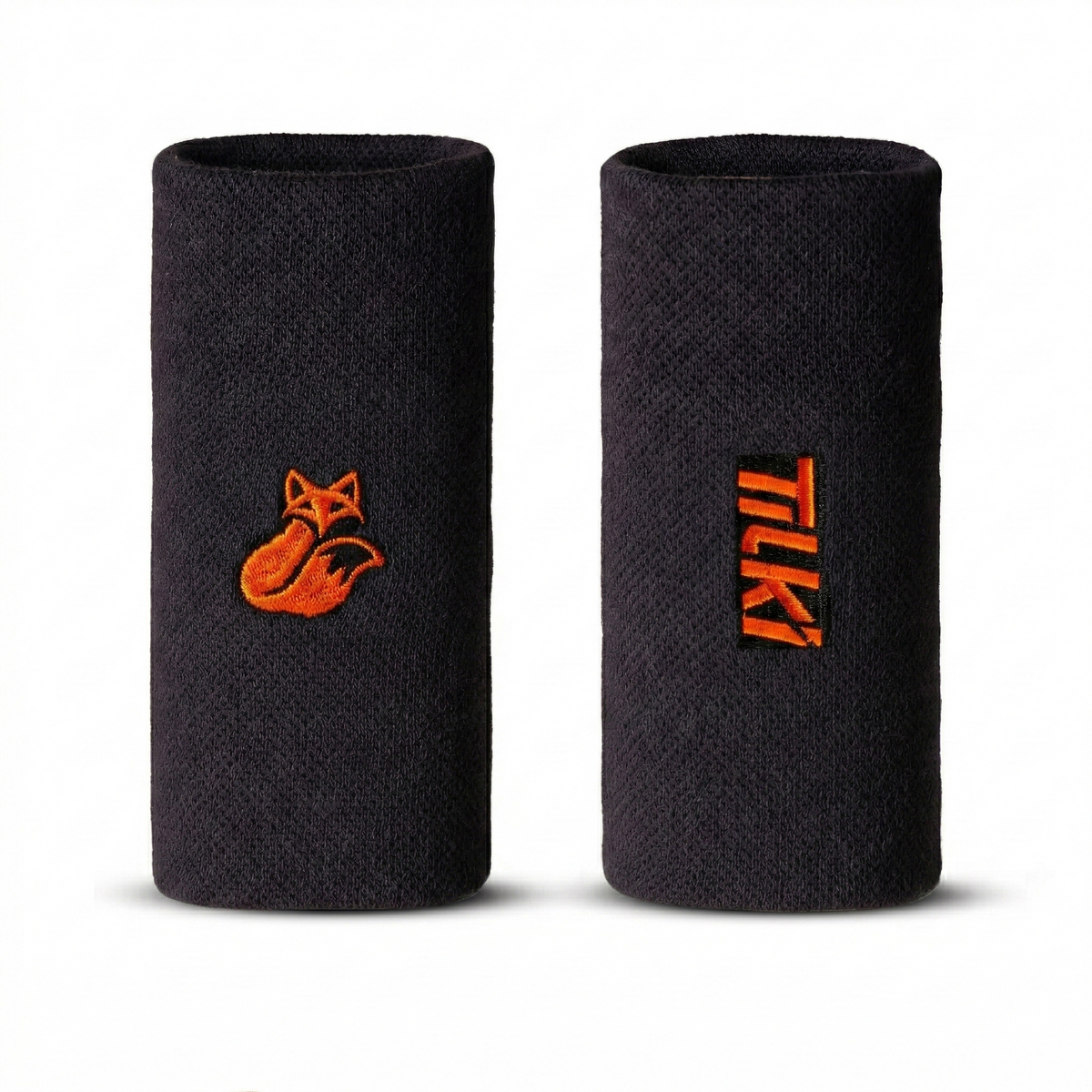 Muñequera XL Algodón Terry Interior Tilki - Negra/Naranja