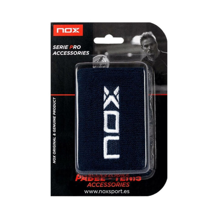 Muñequera Nox Azul logo Blanco X2 - Sur Sports