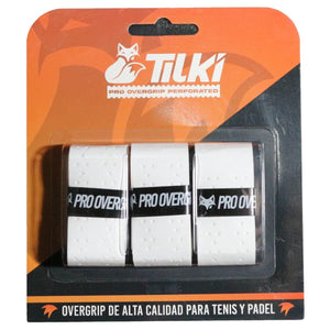 Overgrip Tilki Pro Perforated Blanco X3