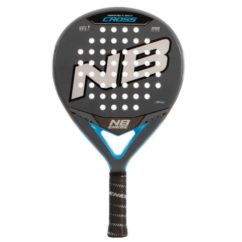 Pala Padel Enebe Cross Gris Azul (360 - 375gr) - Sur SportsPalas