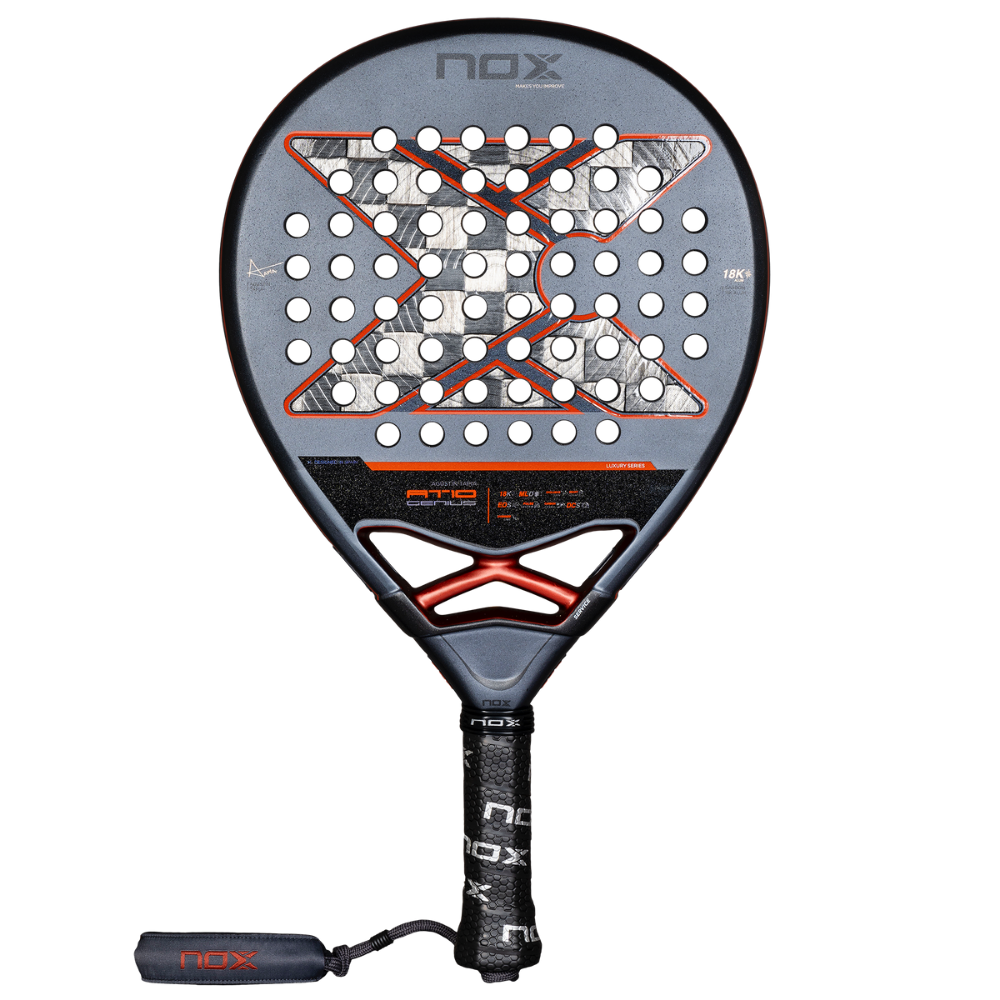 Pala de Padel At10 Genius 18K by Agustin Tapia 2025 + Tarro de pelotas +Overgrip + Protector