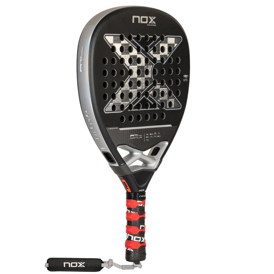 Pala Padel Nox AT10 Genius Attack By Agustin Tapia (360 - 375gr) 2024+Tarro de pelotas+Overgrip+Protector+Funda - Sur SportsPalas