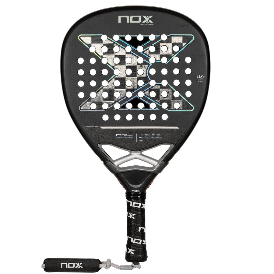 Pala Padel Nox AT10 Genius Attack By Agustin Tapia (360 - 375gr) 2024+Tarro de pelotas+Overgrip+Protector+Funda - Sur SportsPalas