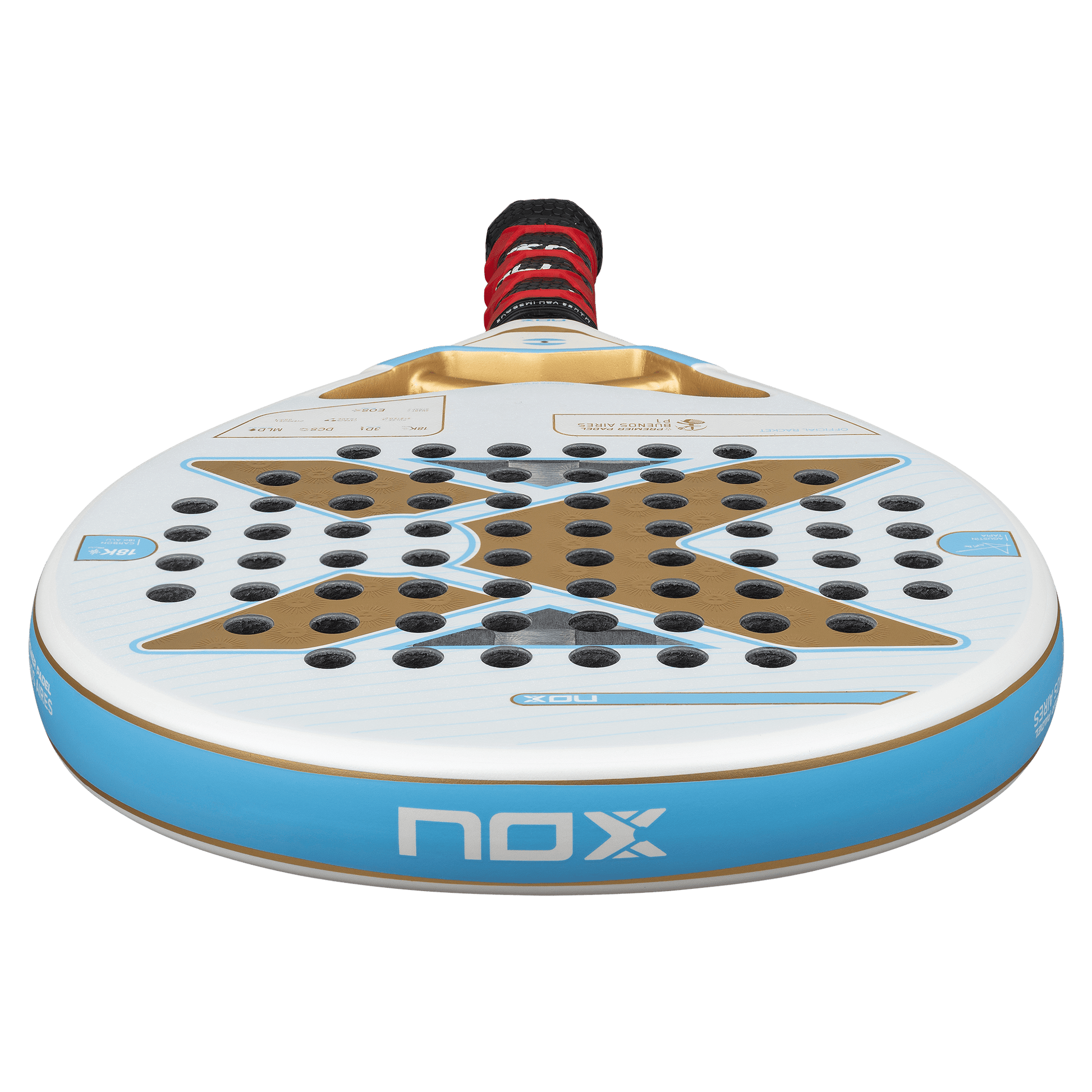 Pala Padel Nox AT10 Luxury Genius 18K Alum Buenos Aires Exclusive Edition 2026 + Overgrip + Protector + Llavero - Sur SportsPalas
