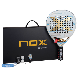 Pala Padel Nox AT10 Luxury Genius 18K Alum Buenos Aires Exclusive Edition 2026 + Overgrip + Protector + Llavero