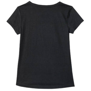 Polera 4F Niña Negro logo Fucsia - Sur SportsVestuario