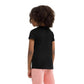 Polera 4F Niña Negro logo Fucsia - Sur SportsVestuario