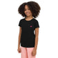 Polera 4F Niña Negro logo Fucsia - Sur SportsVestuario