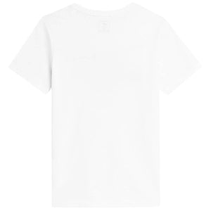 Polera 4F Niño Blanca Logo Centro - Sur SportsVestuario