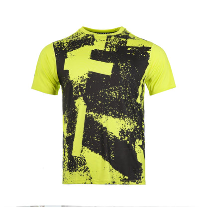 Polera Full Print Poly Tilki Temel - Amarillo Fluor
